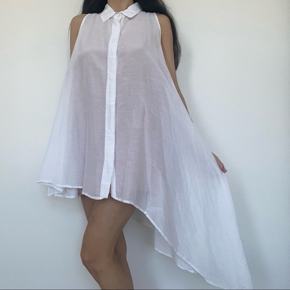 Cheap Monday Asymmetrical Button up tunic sz XS - Picture 1 of 7